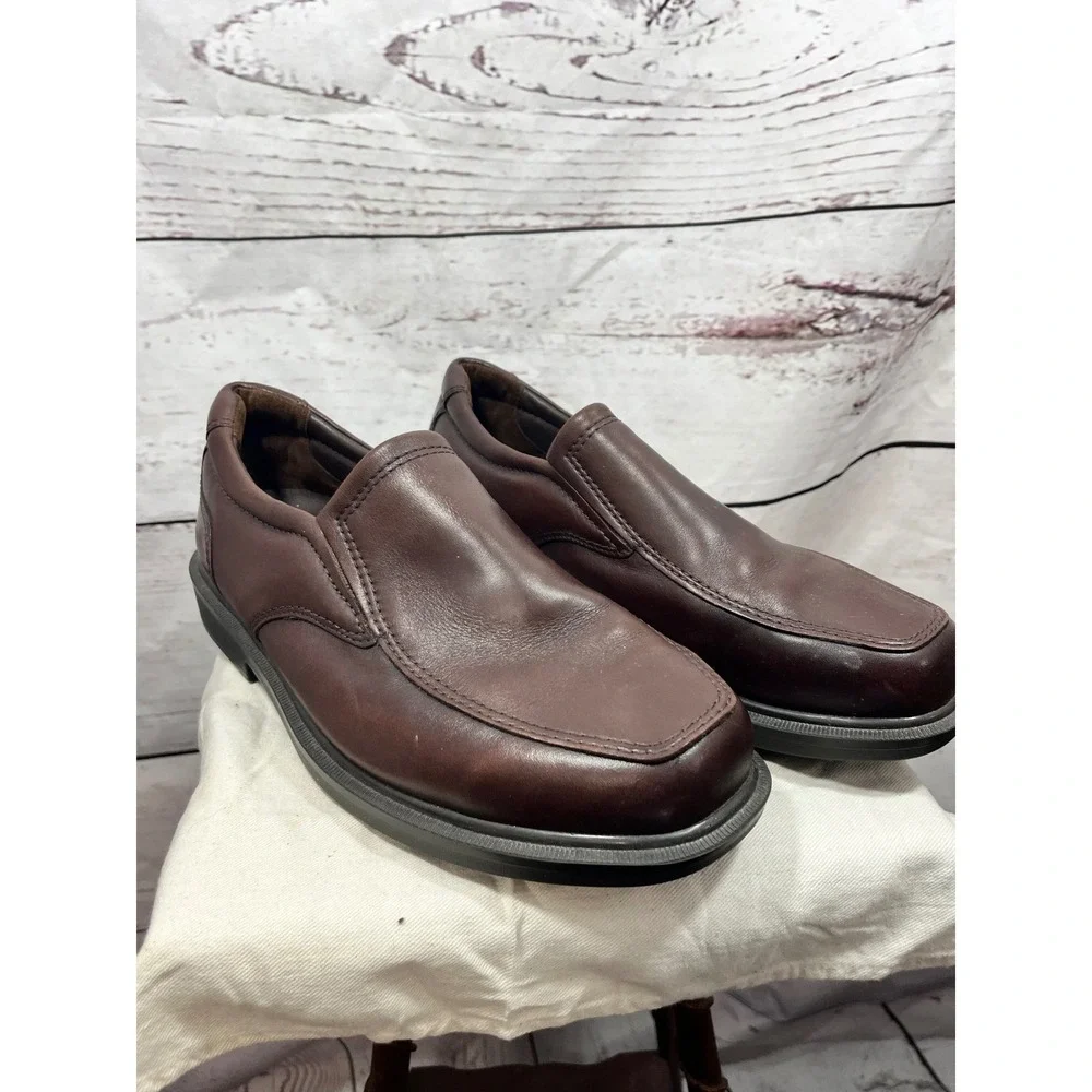 SAS Mens Brown Leather Slip On Loafers Tripad Comfort Shoes Made in USA 11.5 ww